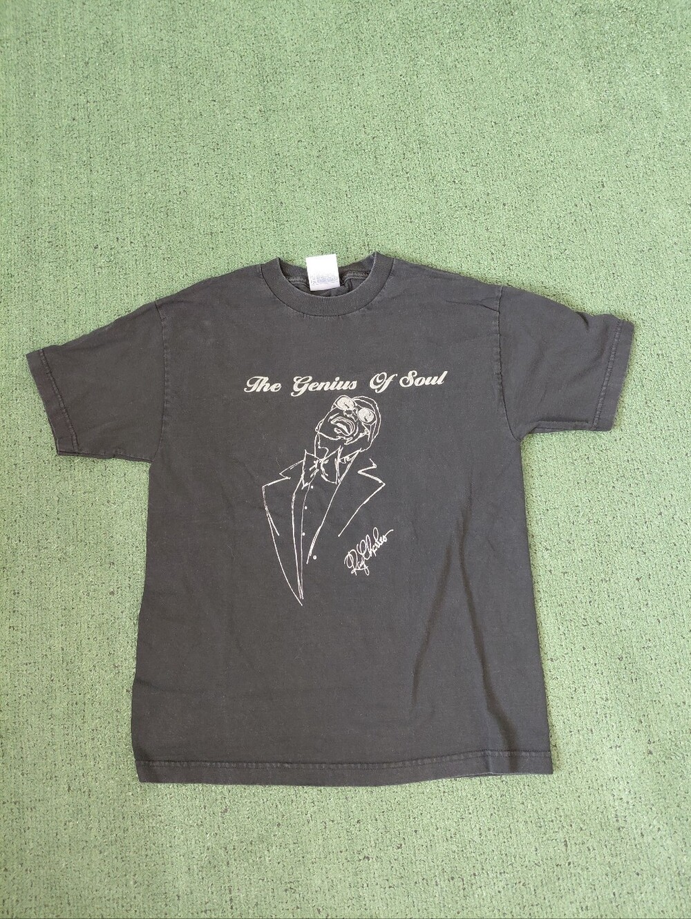 VINTAGE 2002 The Genius Of Soul Ray Charles Music Soul Y2K T Shirt Sz Medium